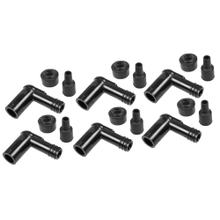 Conjunto de Conectores de Velas de Ignição NGK 6x LB05E 14mm SAE 90°, preto, 8031
