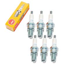 Conjunto de Velas de Ignição NGK 6x BR8ES Vela de Ignição com supressor de ruído, rosca longa de 19,0mm Ø 14,0mm, 1876 / 3639 / 3961 / 5422
