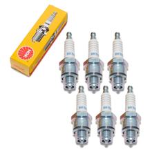 Zündkerzen Set NGK 6x BR7HS Zündkerze entstört, 12,7mm Kurzgewinde Ø 14,0mm, 4122 / 4737 / 5417 / 7852