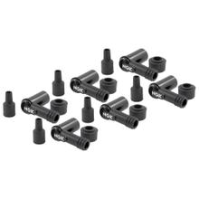 Zestaw wtyczek do świec zapłonowych NGK 6x LB01F 14mm M4 90° czarne, 8330