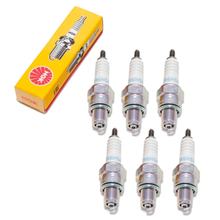 Zündkerzen Set NGK 6x CR6HSA Zündkerze entstört, 12,7mm Kurzgewinde Ø 10,0mm, 2983