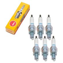 Spark plug set NGK 6x CR8HSA resistor, 12,7mm short thread Ø 10,0mm, 2086