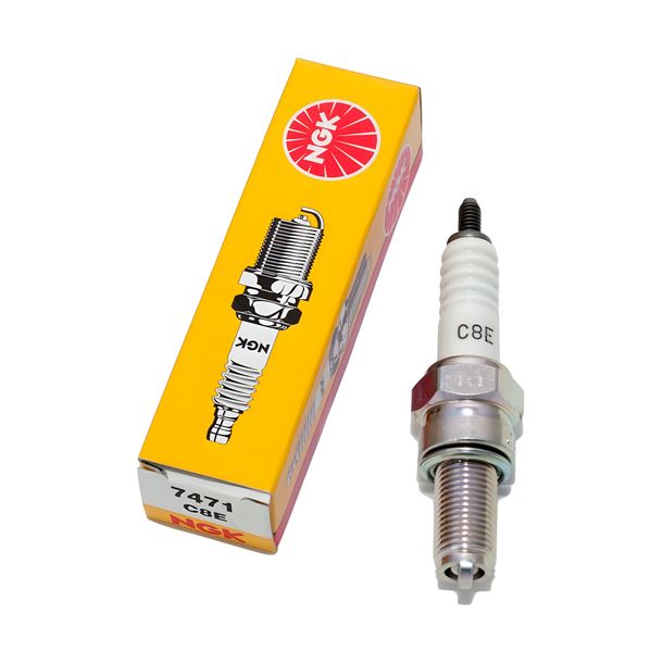Spark plug set NGK 6x C8E, 19,0mm long thread Ø 10,0mm, 7471