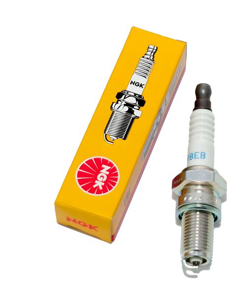 Spark plug set NGK 6x DR8EB resistor, 19,0mm long thread Ø 12,0mm, integral terminal, 4855