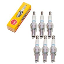 Zündkerzen Set NGK 6x CR8EB Zündkerze entstört, 19,0mm Langgewinde Ø 10,0mm, feste SAE-Anschlussmutter, 7784