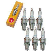 Spark plug set NGK 6x BR9ECS resistor, 19,0mm long thread Ø 14,0mm, 3570 / 4677
