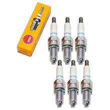 Zündkerzen Set NGK 6x DCPR8EKC Zündkerze entstört, 19,0mm Langgewinde Ø 12,0mm 2-Massen-Elektrode, 7168