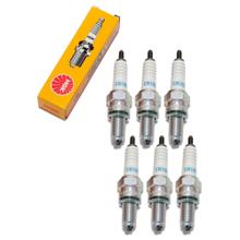 Spark plug set NGK 6x CR10EK resistor, 19,0mm long thread Ø 10,0mm 2-ground-electrode, 2360