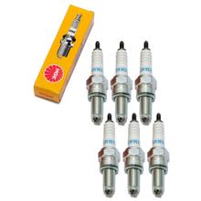 Spark plug set NGK 6x CR9EK resistor, 19,0mm long thread Ø 10,0mm 2-ground-electrode, 4548 / 5600