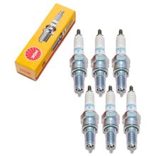 Zündkerzen Set NGK 6x CR8EH-9 Zündkerze entstört, 19,0mm Langgewinde Ø 10,0mm, 5219 / 5666 / 6791