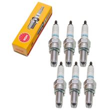 Zündkerzen Set NGK 6x CR8EK Zündkerze entstört, 19,0mm Langgewinde Ø 10,0mm 2-Massen-Elektrode, 3478