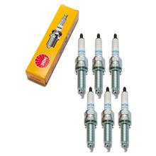Zündkerzen Set NGK 6x LMAR8A-9 Zündkerze entstört, 26,5mm besonders langes Gewinde Ø 10,0mm, 4313