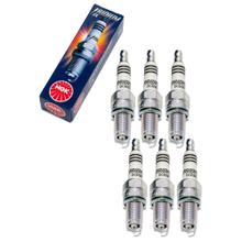 Spark plug set NGK 6x DCR8EIX iridium resistor, 19,0mm long thread Ø 12,0mm, 3606