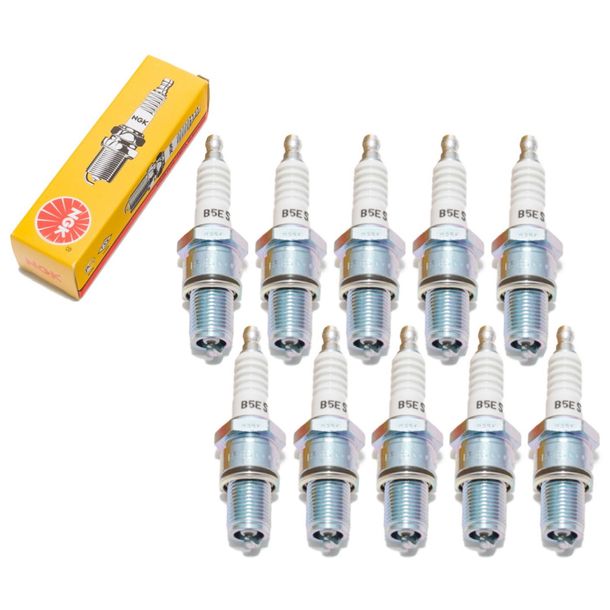 Spark plug set NGK 10x B5ES, 19,0mm long thread Ø 14,0mm, 6410