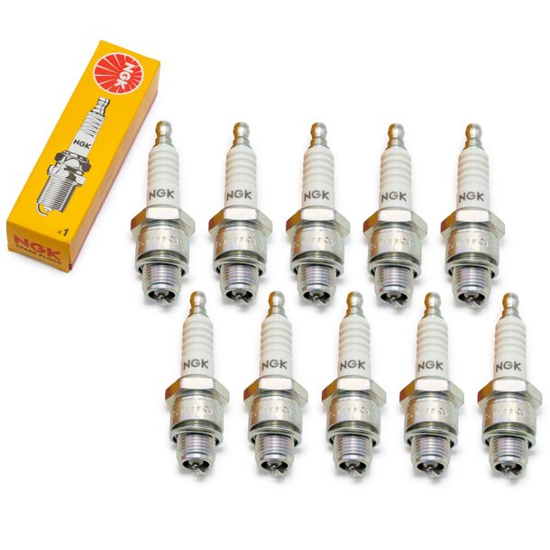 Spark plug set NGK 10x B6HS, 12,7mm short thread Ø 14,0mm, 2417 / 3115 / 4510
