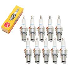 Conjunto de velas de ignição NGK 10x BR7ES vela de ignição com supressor de ruídos, rosca longa 19,0mm Ø 14,0mm, 5122 / 6615