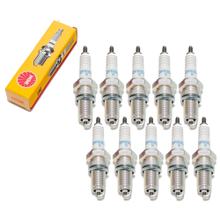 Zündkerzen Set NGK 10x DPR6EA-9 Zündkerze entstört, 19,0mm Langgewinde Ø 12,0mm, 5531
