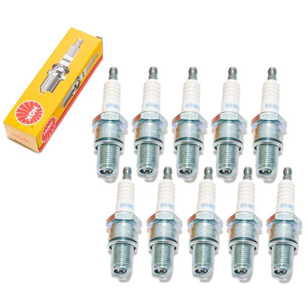 Candele set NGK 10x BR8ES candela resistenza, 19,0mm filetto lungo Ø 14,0mm, 1876 / 3639 / 3961 / 5422