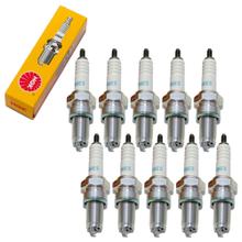 Spark plug set NGK 10x DR8ES resistor, 19,0mm long thread Ø 12,0mm, 2204 / 5423