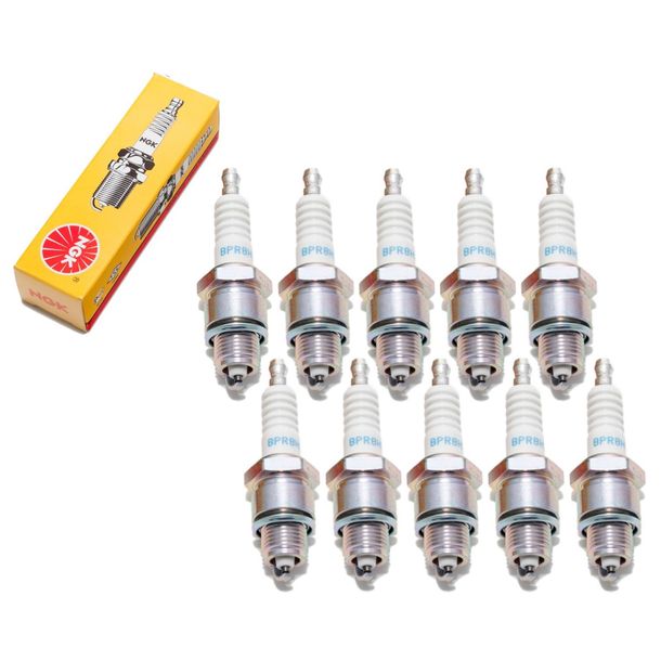 Spark plug set NGK 10x BPR8HS resistor, 12,7mm short thread Ø 14,0mm, 3725