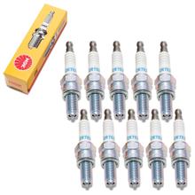 Zündkerzen Set NGK 10x CR7EB Zündkerze entstört, 19,0mm Langgewinde Ø 10,0mm, feste SAE-Anschlussmutter, 4663