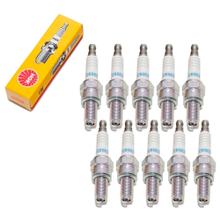 Zündkerzen Set NGK 10x CR8EB Zündkerze entstört, 19,0mm Langgewinde Ø 10,0mm, feste SAE-Anschlussmutter, 7784