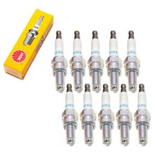 Zündkerzen Set NGK 10x CR9EB Zündkerze entstört, 19,0mm Langgewinde Ø 10,0mm, feste SAE-Anschlussmutter, 6955