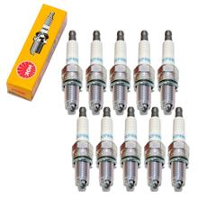 Zündkerzen Set NGK 10x DCPR8EKC Zündkerze entstört, 19,0mm Langgewinde Ø 12,0mm 2-Massen-Elektrode, 7168
