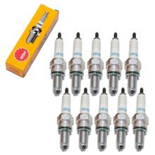 Spark plug set NGK 10x CR10EK resistor, 19,0mm long thread Ø 10,0mm 2-ground-electrode, 2360