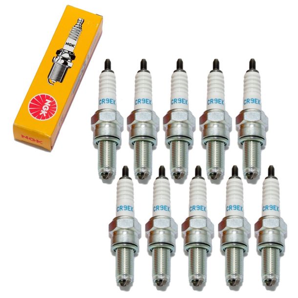 Bougieset NGK 10x CR9EK bougie onderdrukt, 19,0mm lange draad Ø 10,0mm 2-massa-elektrode, 4548 / 5600