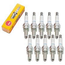 Zündkerzen Set NGK 10x CR8EKB Zündkerze entstört, 19,0mm Langgewinde Ø 10,0mm 2-Massen-Elektrode, feste SAE-Anschlussmutter, 4374