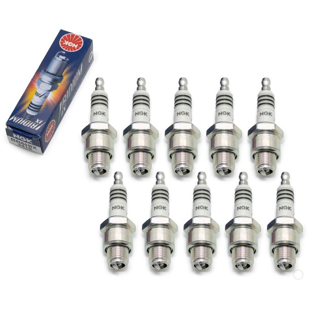 Spark plug set NGK 10x BR6HIX iridium resistor, 12,7mm short thread Ø 14,0mm, 3419