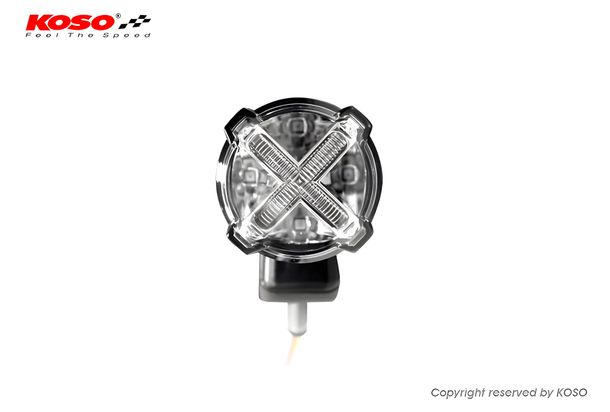Rücklicht Koso LED GT-02S Bremslichtfunktion klares Glas mit Halter mit Zulassung