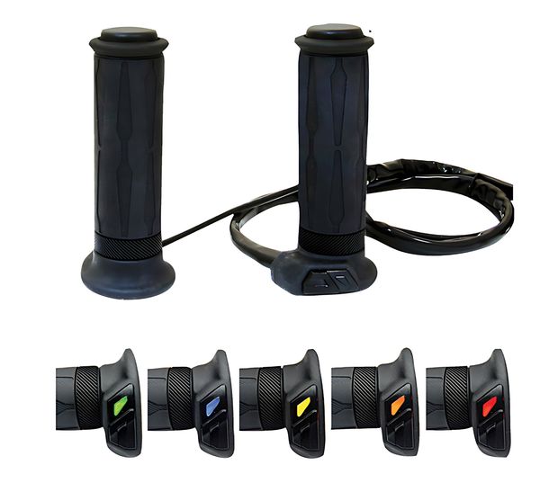 Koso HG-13 verwarmde handvatten 1 inch + 1 1/8 inch L 130mm met geïntegreerde schakelaar