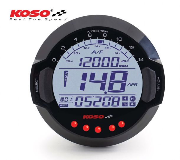 Medidor de ratio aire-combustible Koso DL-03A con sensor BOSCH LSU 4.9