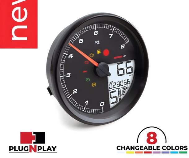 Tachometer Koso HD-05 Black Base für Harley Davidson FXBRS Softail ab Bj. 2011 – Bild 5