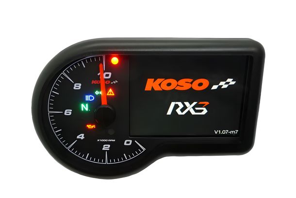 Multifunktionsmessgerät Koso RX-3 TFT 10.000 RPM Drehzahlmesser und Tachometer – Bild 3