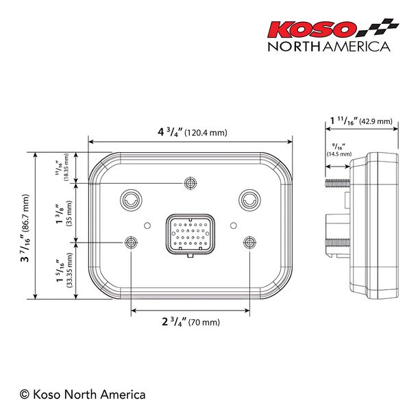 Multifunktionsmessgerät Koso RX-3S TFT 15.000 RPM Drehzahlmesser und Tachometer – Bild 5