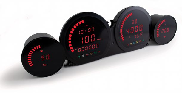 Velocímetro Koso HD-06 Kit de instrumentos Set LED rojo negro para Harley Davidson FLTRXS Road Glide Special Street FLHXS FLTR FLTRU Ultra FLHX 1688 - 1868 ccm Año 2014 - 2021