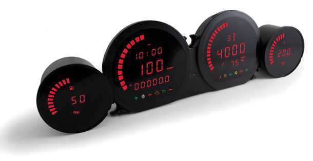 Tachimetro Koso HD-06 Kit strumenti Set LED rosso nero per Harley Davidson FLTRXS Road Glide Special Street FLHXS FLTR FLTRU Ultra FLHX 1688 - 1868 ccm Anno 2014 - 2021