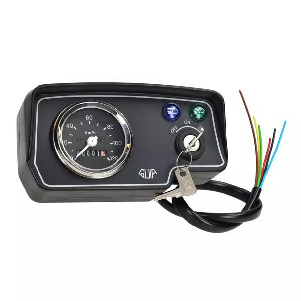 Tachometer Cockpit GUIA 80's Oldskool 0-120 km/h Universal für verschiedene Mofas / Puch Maxi