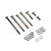 Normteile-Set FEZ 22-teilig für Fußrastenträger, Fußbremshebel, Motorlager, Kippständer passend für S50, S51, S70, S53, S83