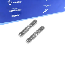 2er Set Stiftschrauben / Auspuffkrümmer Stehbolzen Original Ersatzteil für Gilera Runner / Piaggio SKR / Italjet Dragster 125 / 180