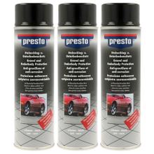 3 Dosen Unterbodenschutz Spray Presto 306024 UBS Steinschlagschutz, schwarz überlackierbar, 500ml