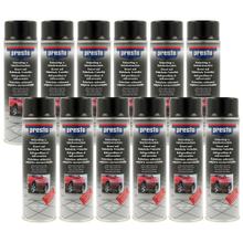 12 Dosen Unterbodenschutz Spray Presto 306024 UBS Steinschlagschutz, schwarz überlackierbar, 500ml