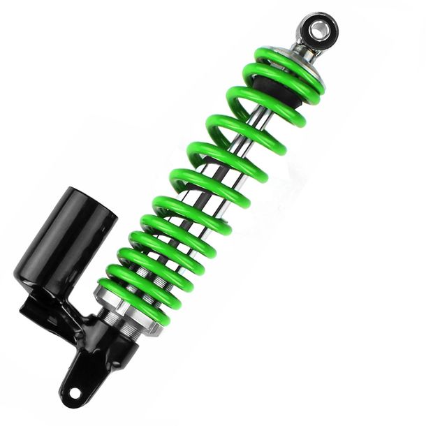 Ammortizzatore Carenzi filettato 275 mm regolabile, vaso di espansione esterno, verde/argento/nero per Jack Fox GT 2, Keeway Pixel Mawi modello 01 - 2010