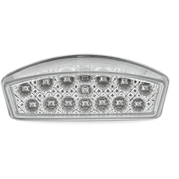 LED TNT rear light with approval, clear glass for Bultaco Lobito, Peugeot XP6 Supermoto Gilera Zulu Enduro Derbi Senda SM Classic H @k XR6 GSM Malaguti F12 built 1997 - 2007