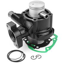 TNT Standard LC grijze gietijzeren cilinderset 50cc voor Peugeot Speedfight 4 LC 3 Jet-Force C-Tech 50cc