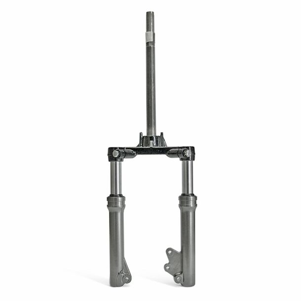 TNT front fork complete diameter 30 mm, silver, 4VUF310001000 for MBK Booster Naked Track Spirit, Yamaha Spy Rocket NG BWS 50 ccm built in 1999