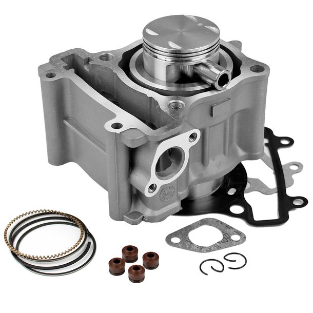 RB MAX Standard LC Grey Cast Iron 125cc Ø 52mm Cylinder Kit, 14mm Piston Pin for HM CSF City Locusta, Husqvarna SM S TE Rieju Marathon LC Pro Cross Fantic 1998 - 2016